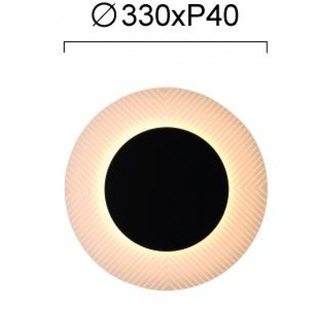 Απλίκα LED 7W 3000k Μαύρο Και Διάφανο Fantasia 4287901 VIOKEF
