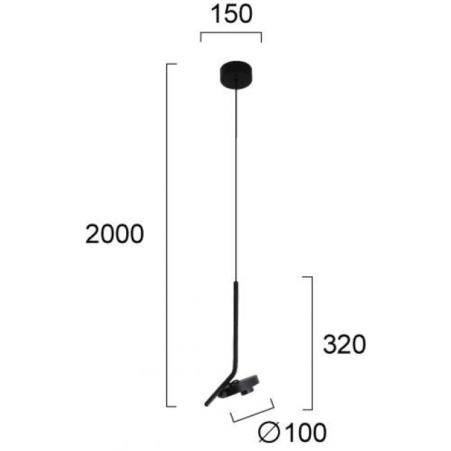 Φωτιστικό LED 7W 3000k Μαύο Factory 4288101 VIOKEF