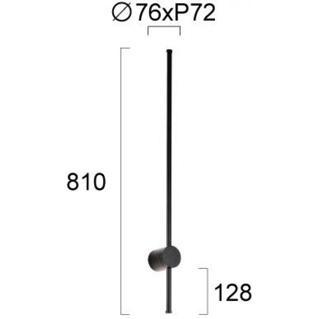 Απλίκα LED 14W 3000k Μαύρο New York 4289100 VIOKEF