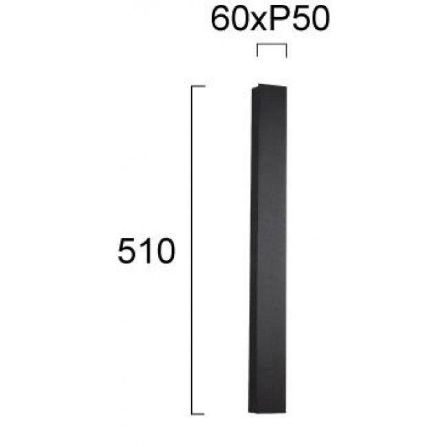 Απλίκα LED 12W 3000k Ανθρακί Tokyo 4289300 VIOKEF