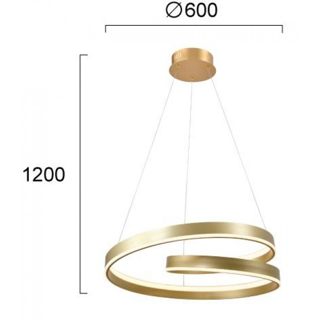 Φωτιστικό LED 59W 3000k Χρυσό Capri 4291301 VIOKEF