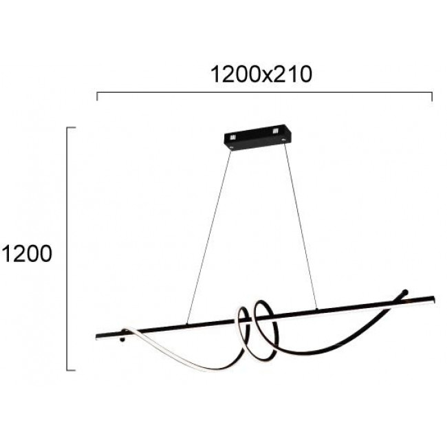 Φωτιστικό LED 47W 3000k Μαύρο Claudia 4291400 VIOKEF
