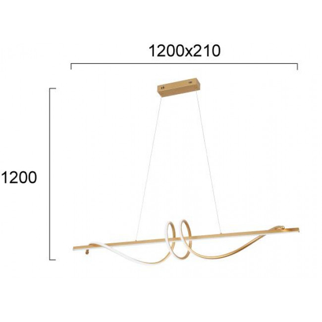 Φωτιστικό LED 47W 3000k Χρυσό Claudia 4291401 VIOKEF