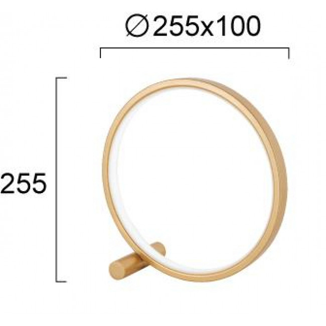 Πορτατίφ LED 13W 3000k Χρυσό Circle 4291501 VIOKEF