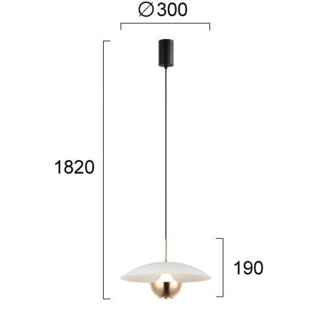 Φωτιστικό LED 9W 3000k Λευκό Και Χρυσό Valia 4292301 VIOKEF