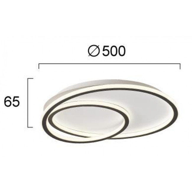 Φωτιστικό LED 40W 3000k Λευκό Και Μαύρο Arla 4292500 VIOKEF