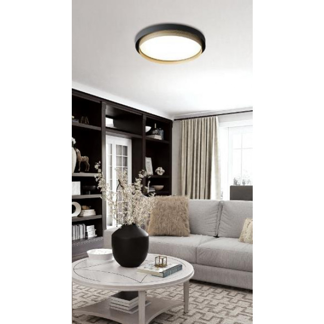 Πλαφονιέρα LED 40W 3000k Μαύρο Και Χρυσό Adriana 4292600 VIOKEF