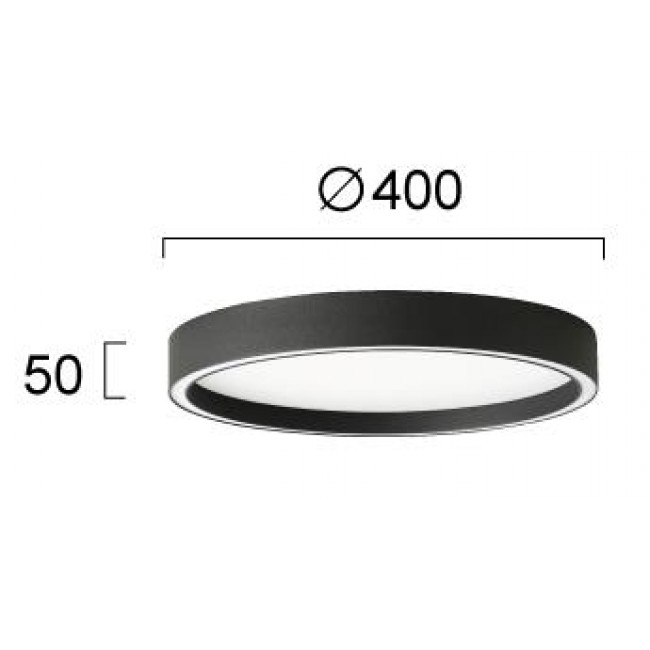 Πλαφονιέρα LED 30W 3000k-4000k Μαύρο Vanessa 4292700 VIOKEF