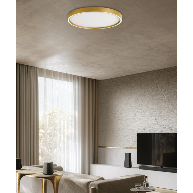 Πλαφονιέρα LED 38W 3000k-4000k Χρυσό Vanessa 4292801 VIOKEF
