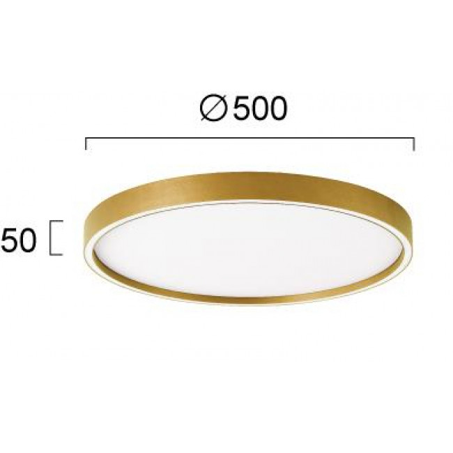 Πλαφονιέρα LED 38W 3000k-4000k Χρυσό Vanessa 4292801 VIOKEF