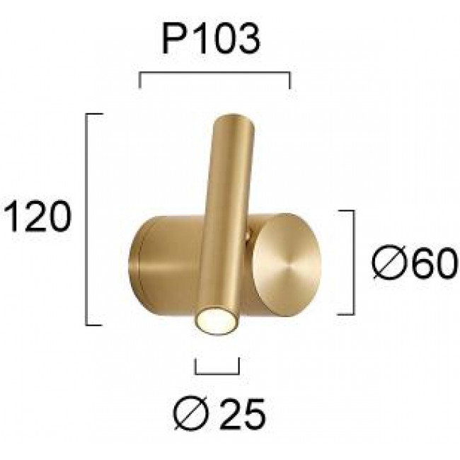 Απλίκα LED 4W 3000k Χρυσό Planet 4292901 VIOKEF