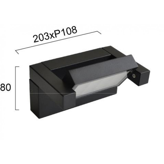 Απλίκα LED 21W 3000k Ανθρακί Gea 4293400 VIOKEF