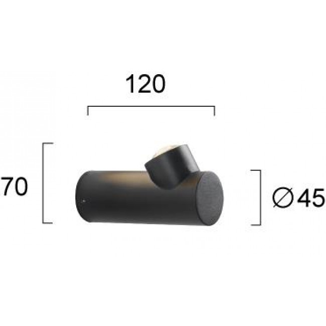 Απλίκα LED 7W 3000k Ανθρακί Vox 4293501 VIOKEF