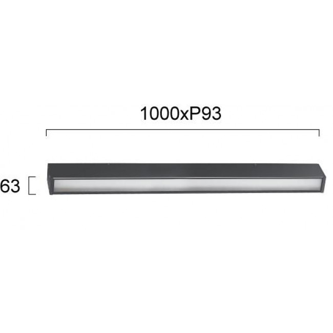 Απλίκα LED 37W 3000k Ανθρακί Verona 4293700 VIOKEF
