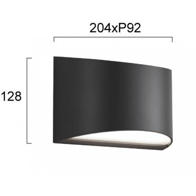 Απλίκα LED 13W 3000k Ανθρακί Fun 4293800 VIOKEF
