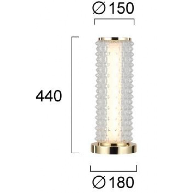 Πορτατίφ LED 18W 3000k Χρυσό Και Διάφανο Irma 4294800 VIOKEF