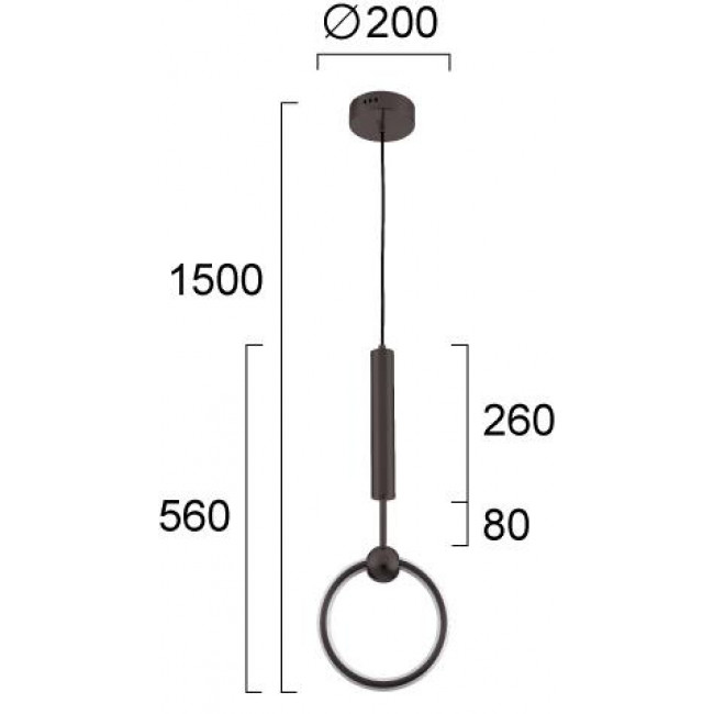 Φωτιστικό LED 13W 3000k Μαύρο Axel 4295100 VIOKEF
