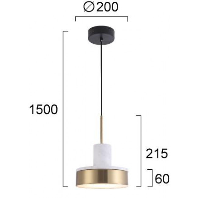 Φωτιστικό LED 9W 3000k Λευκό Και Χρυσό Lithos 4295200 VIOKEF