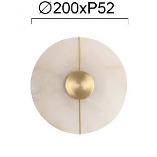 Απλίκα LED 6W 3000k Χρυσό Και Λευκό Lusso 4295300 VIOKEF