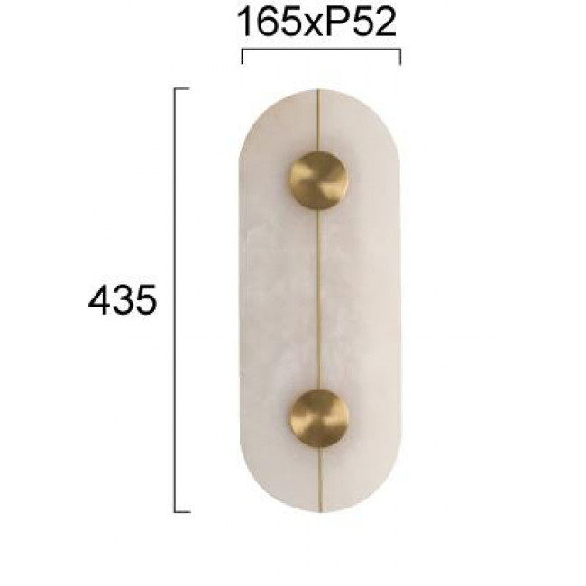 Απλίκα LED 14W 3000k Χρυσό Και Λευκό Lusso 4295400 VIOKEF