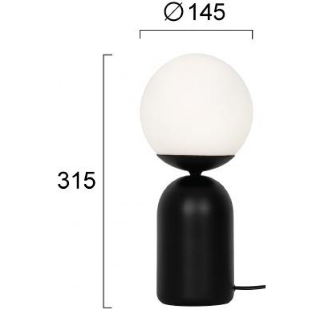 Πορτατίφ E14 Μαύρο Και Λευκό Erietta 4296200 VIOKEF