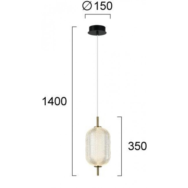 Φωτιστικό LED 11W 3000k Μπρονζέ Και Διάφανο Pellucid 4297600 VIOKEF