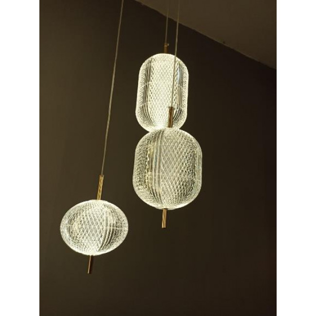 Φωτιστικό LED 20W 3000k Μπρονζέ Και Διάφανο Pellucid 4297700 VIOKEF