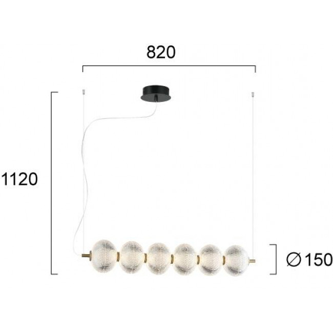 Φωτιστικό LED 23W 3000k Μπρονζέ Και Διάφανο Pellucid 4297800 VIOKEF
