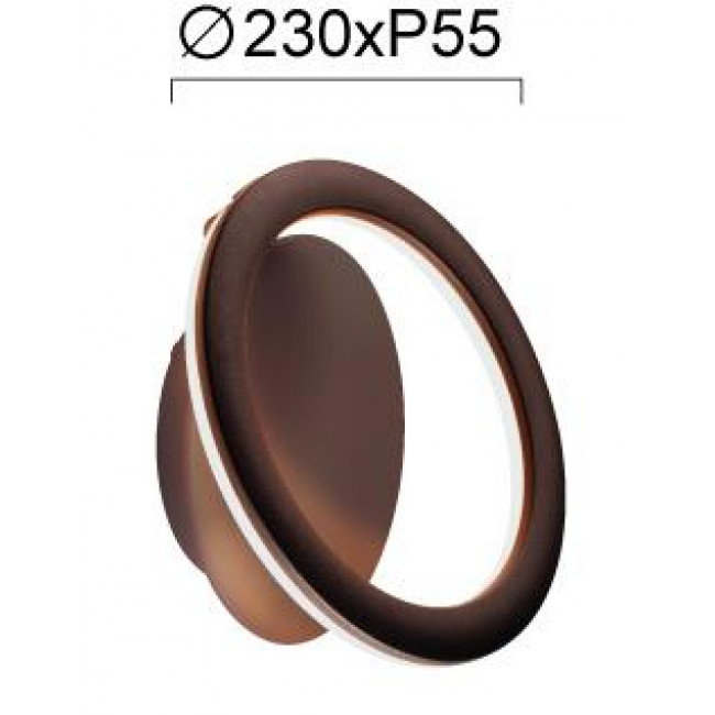 Απλίκα LED 16W 3000k Καφέ Palermo 4297900 VIOKEF