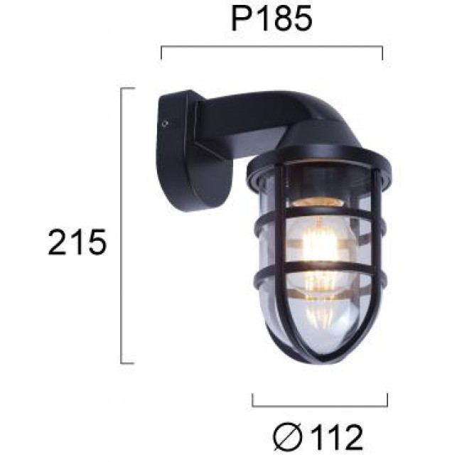 Απλίκα E27 Μαύρο Cap 4298100 VIOKEF