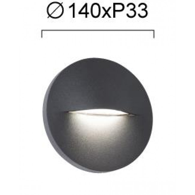 Απλίκα LED 3W 3000k Ανθρακί Vita 4298300 VIOKEF