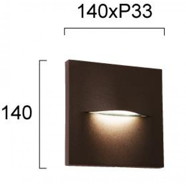 Απλίκα LED 3W 3000k Καφέ Vita 4298401 VIOKEF