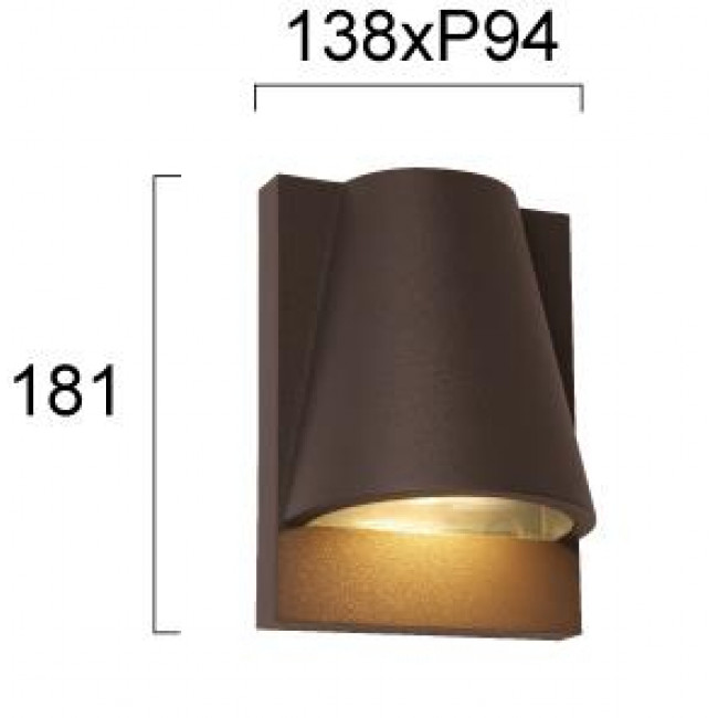 Απλίκα E27 Καφέ Lorka 4298500 VIOKEF