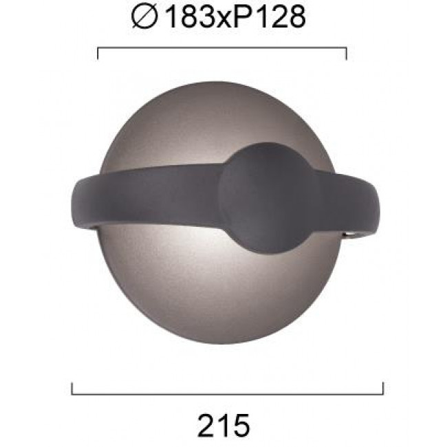 Απλίκα LED 12W 3000k Ανθρακί Mayorka 4298700 VIOKEF