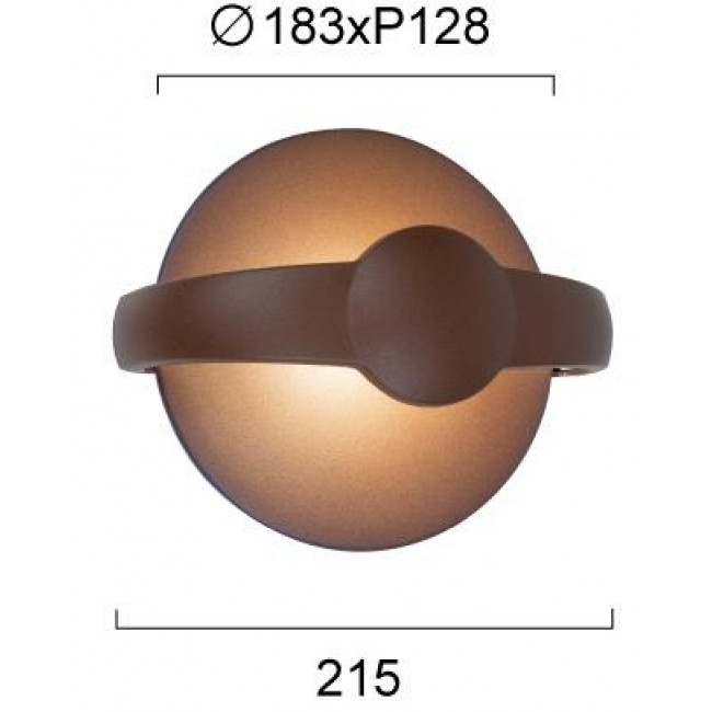 Απλίκα LED 12W 3000k Καφέ Mayorka 4298701 VIOKEF