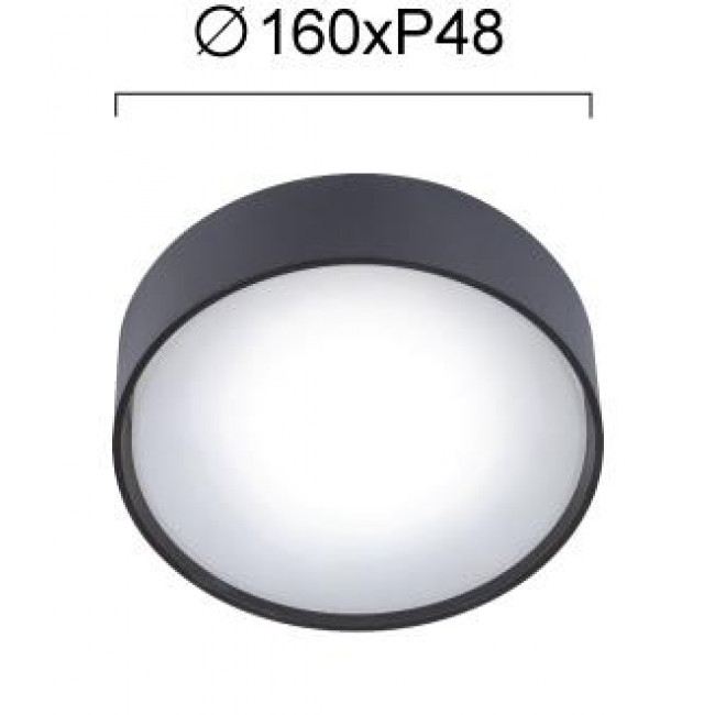 Πλαφονιέρα LED 10W 3000k Ανθρακί Ibiza 4298800 VIOKEF