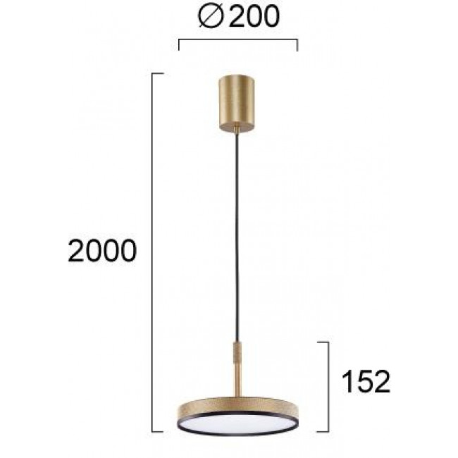 Φωτιστικό LED 24W 3000k Χρυσό Don 4300301 VIOKEF