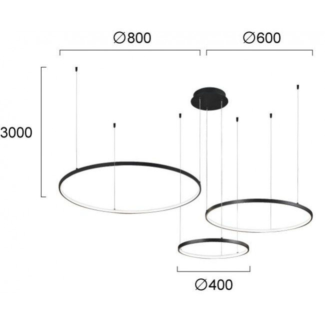 Φωτιστικό LED 70W 3000k-6000k Μαύρο Maximos 4301100 VIOKEF