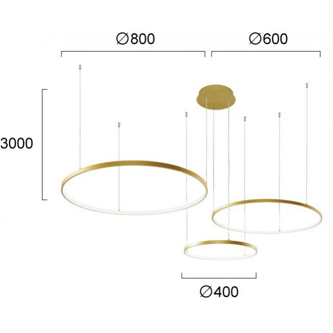 Φωτιστικό LED 70W 3000k-6000k Χρυσό Maximos 4301101 VIOKEF