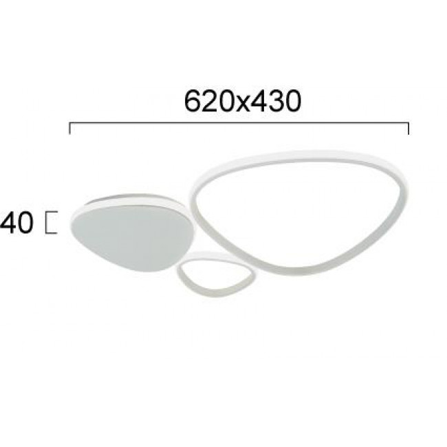 Φωτιστικό LED 33W 3000k Ασημί Helix 4301600 VIOKEF
