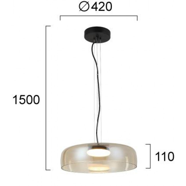 Φωτιστικό LED 16W 3000k Μαύρο Και Σαμπανιζέ Simple 4302401 VIOKEF