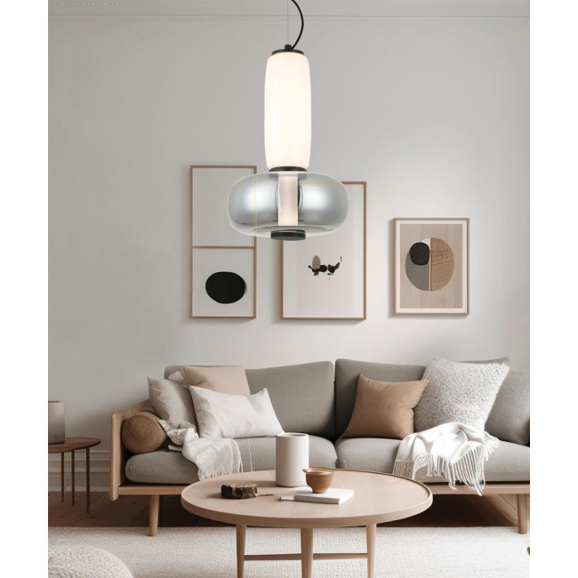 Φωτιστικό LED 18W 3000k Μαύρο Και Φυμέ Avery 4302500 VIOKEF