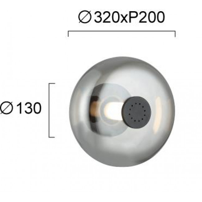 Φωτιστικό LED 6W 3000k Φυμέ Και Μαύρο Avery 4302600 VIOKEF