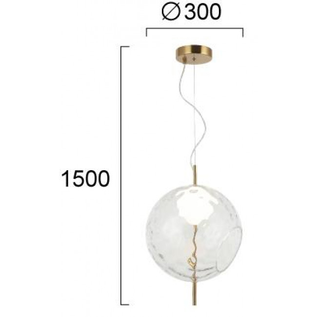 Φωτιστικό LED 7W 3000k Χρυσό Και Διάφανο Dalia 4302700 VIOKEF