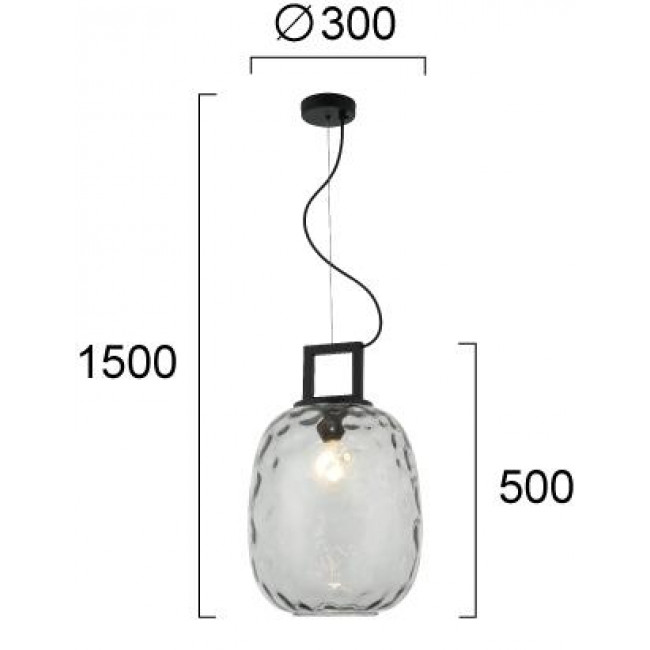 Φωτιστικό Μονόφωτο E27 Μαύρο Και Φυμέ Lucy 4302801 VIOKEF