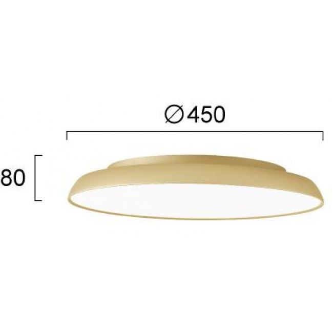 Πλαφονιέρα LED 40W 3000k Χρυσό Art 4303600 VIOKEF