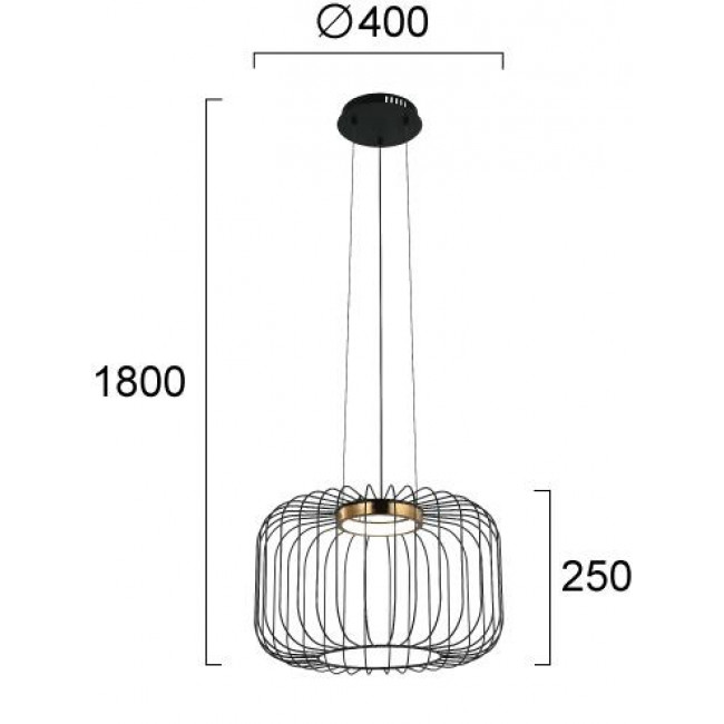 Φωτιστικό LED 9W 3000k Μαύρο Και Μπρονζε Igor 4303700 VIOKEF
