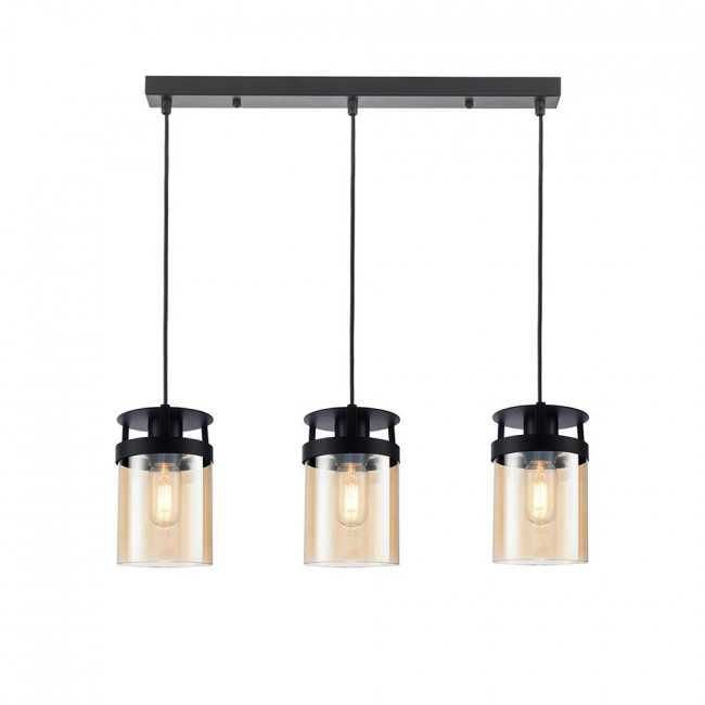 Φωτιστικό Τρίφωτο E27 Μαύρο Και Μελί Betty 4304900 VIOKEF