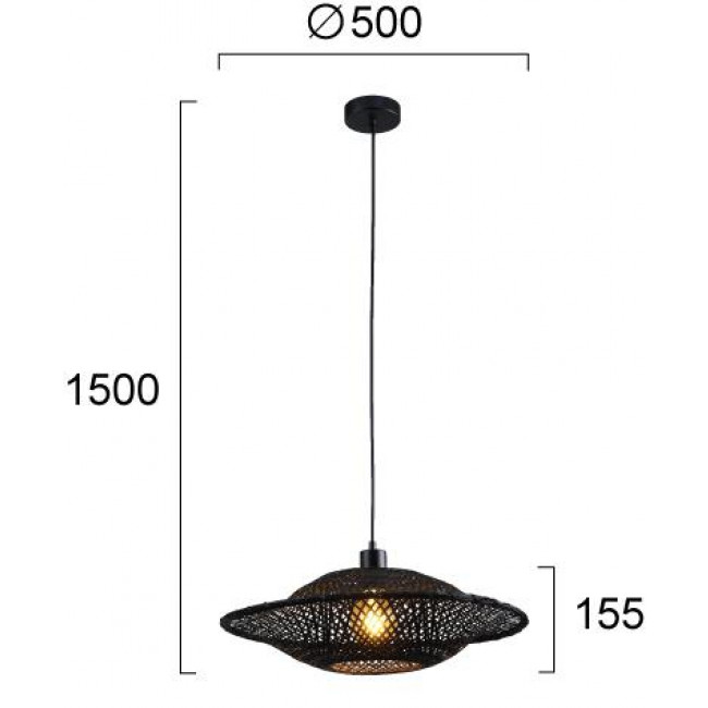 Φωτιστικό Μονόφωτο E27 Μαύρο Ilanga 4305800 VIOKEF