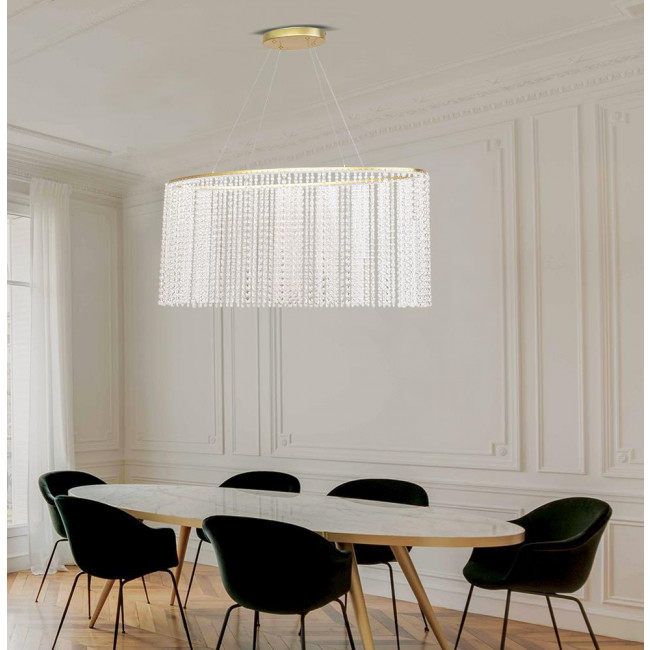 Φωτιστικό LED 38W 3000k Χρυσό Και Διάφανο Sol 4306300 VIOKEF